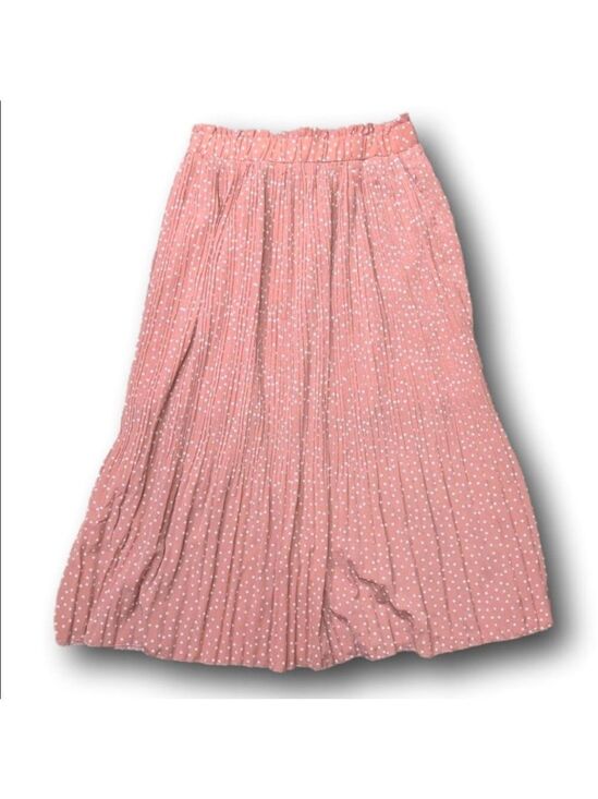 Exlura Dresses & Skirts - Women's EXLURA Pink Polka Dot Pleated Midi Skirt XL